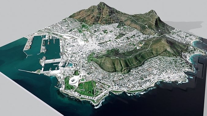 Cityscape  Cape Town South Africa 3D model 6