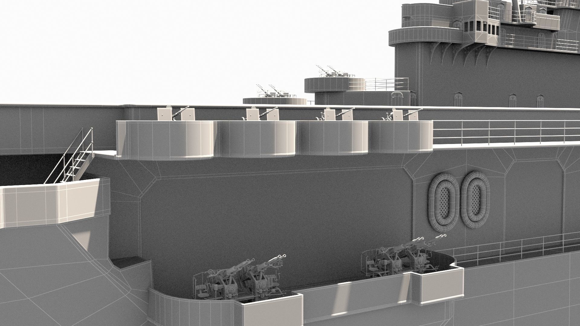 USS Enterprise Low-poly 3D model_11