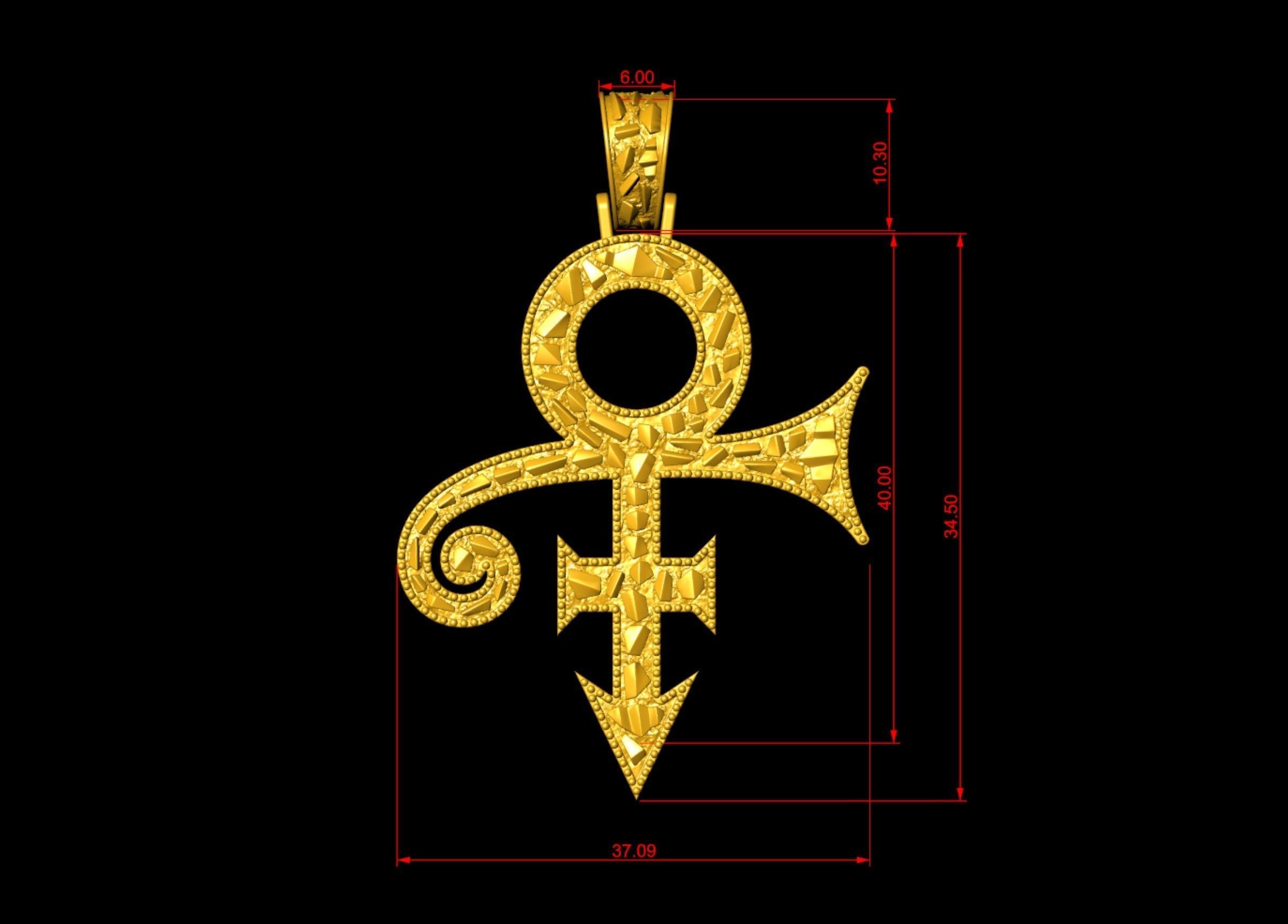 Eye of Horus Ankh Cross Nugget Pendant with backplate 3D print model_5