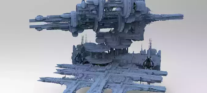 Sci-Fi City dystopia base 4 