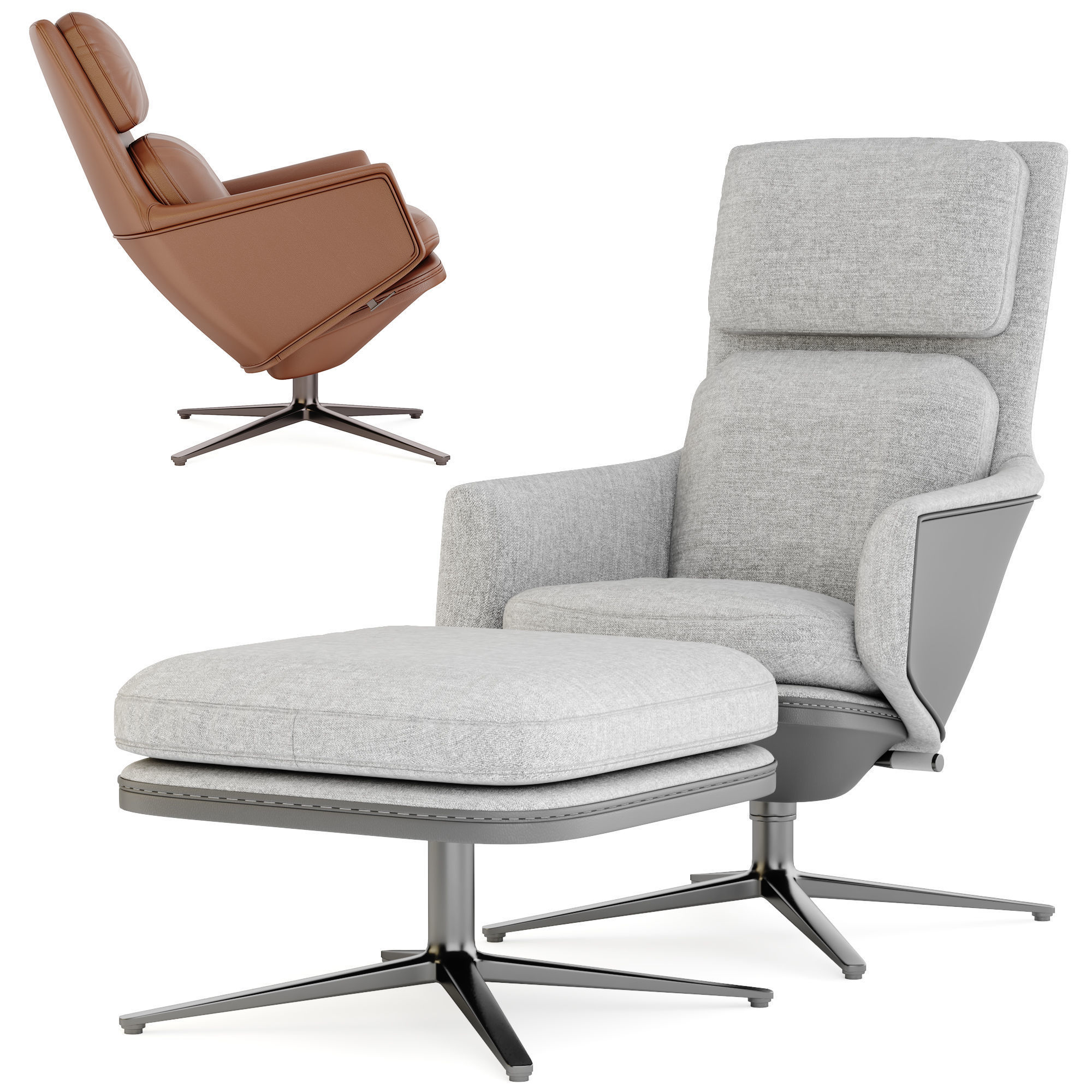 Armchair Vitra GRAND RELAX 3D model_4