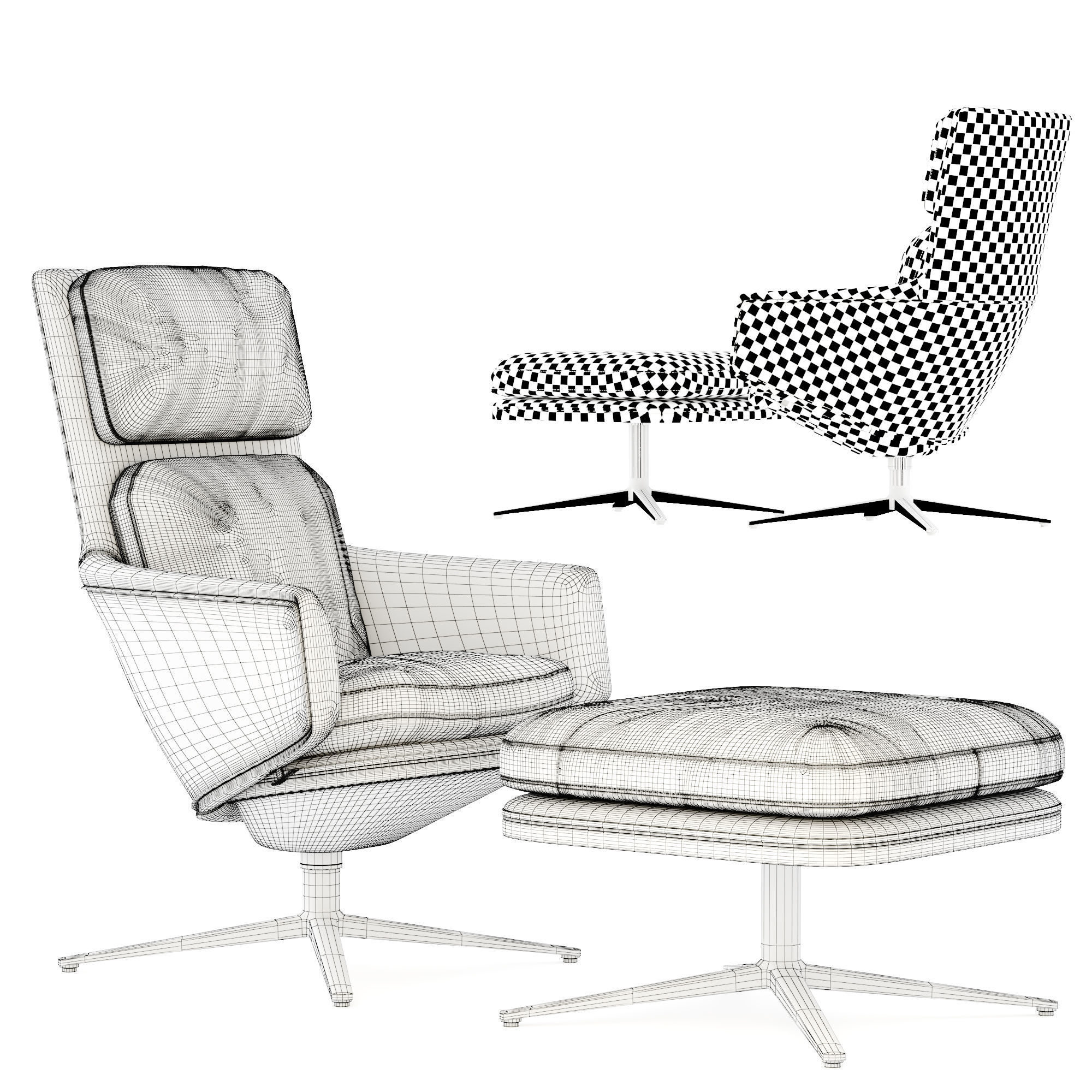 Armchair Vitra GRAND RELAX 3D model_5