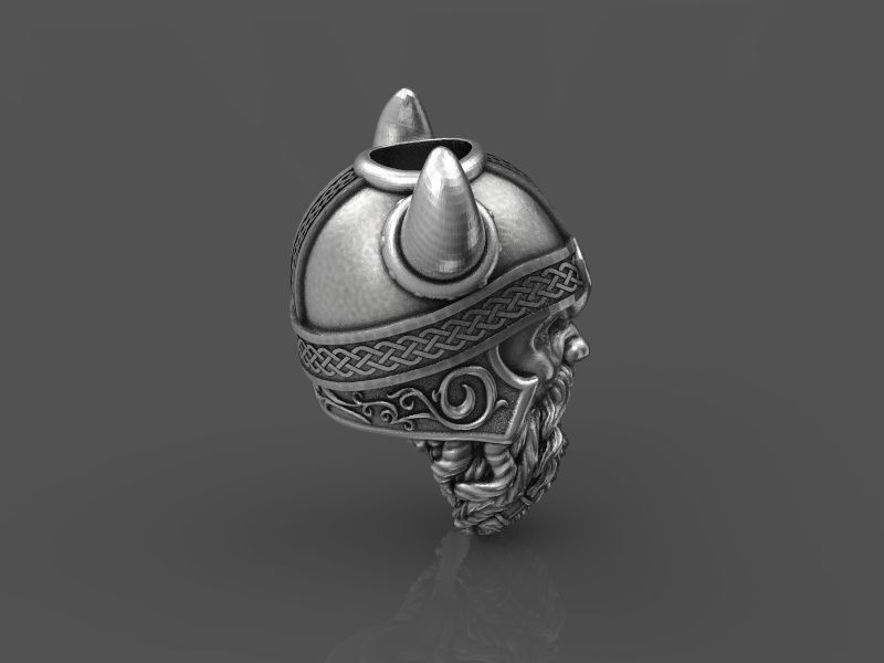Viking head bead 3d model for 3d printing 3D print model 3D print model_17