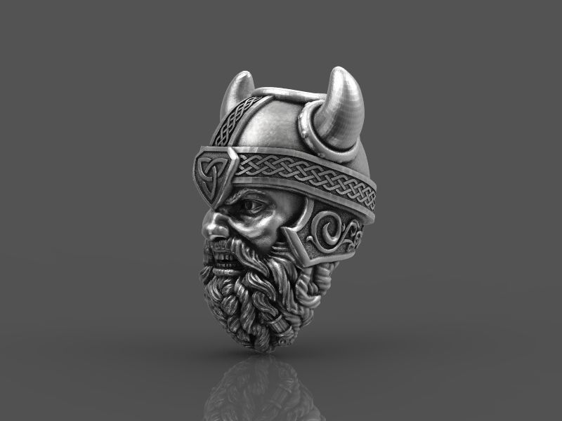 Viking head bead 3d model for 3d printing 3D print model 3D print model_6
