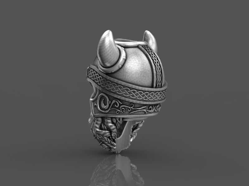 Viking head bead 3d model for 3d printing 3D print model 3D print model_10