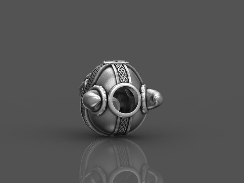 Viking head bead 3d model for 3d printing 3D print model 3D print model_22