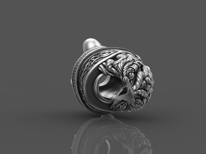 Viking head bead 3d model for 3d printing 3D print model 3D print model_23