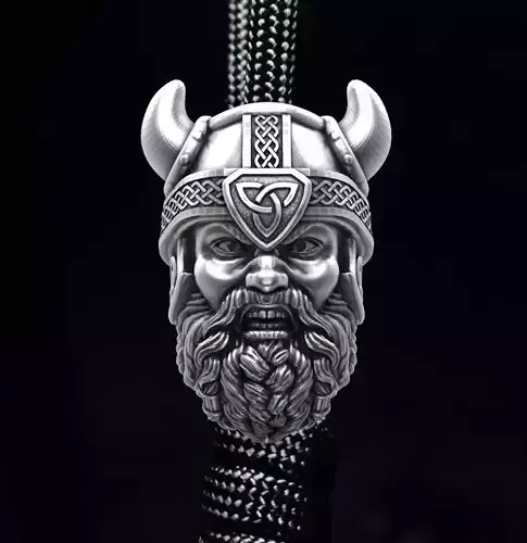 Viking head bead 3d model for 3d printing 3D print model 3D print model