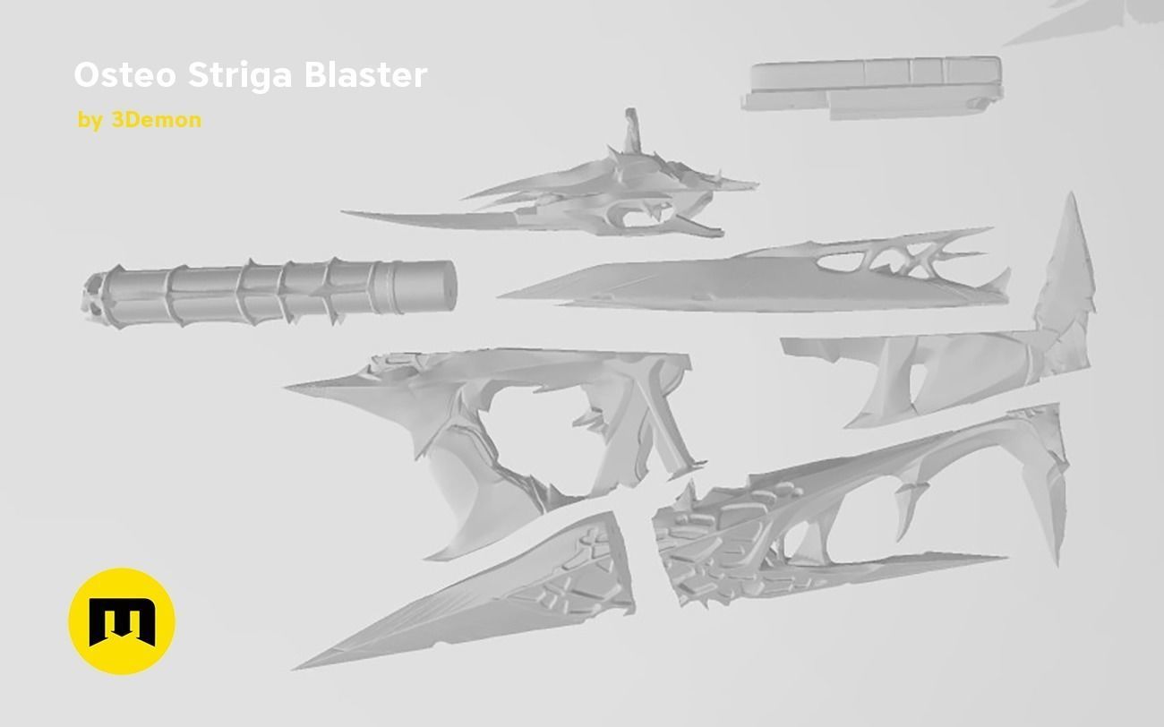 Osteo Striga Blaster 3D print model_6