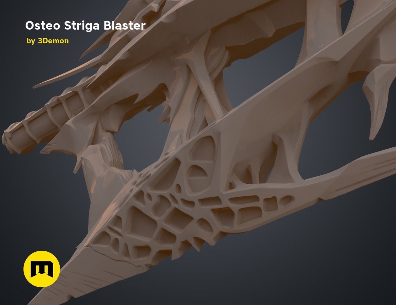 Osteo Striga Blaster 3D print model_14