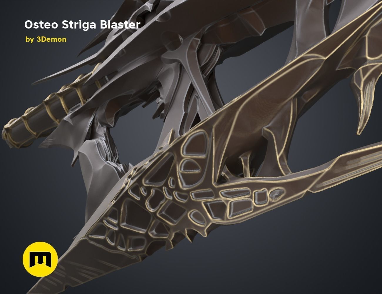 Osteo Striga Blaster 3D print model_21