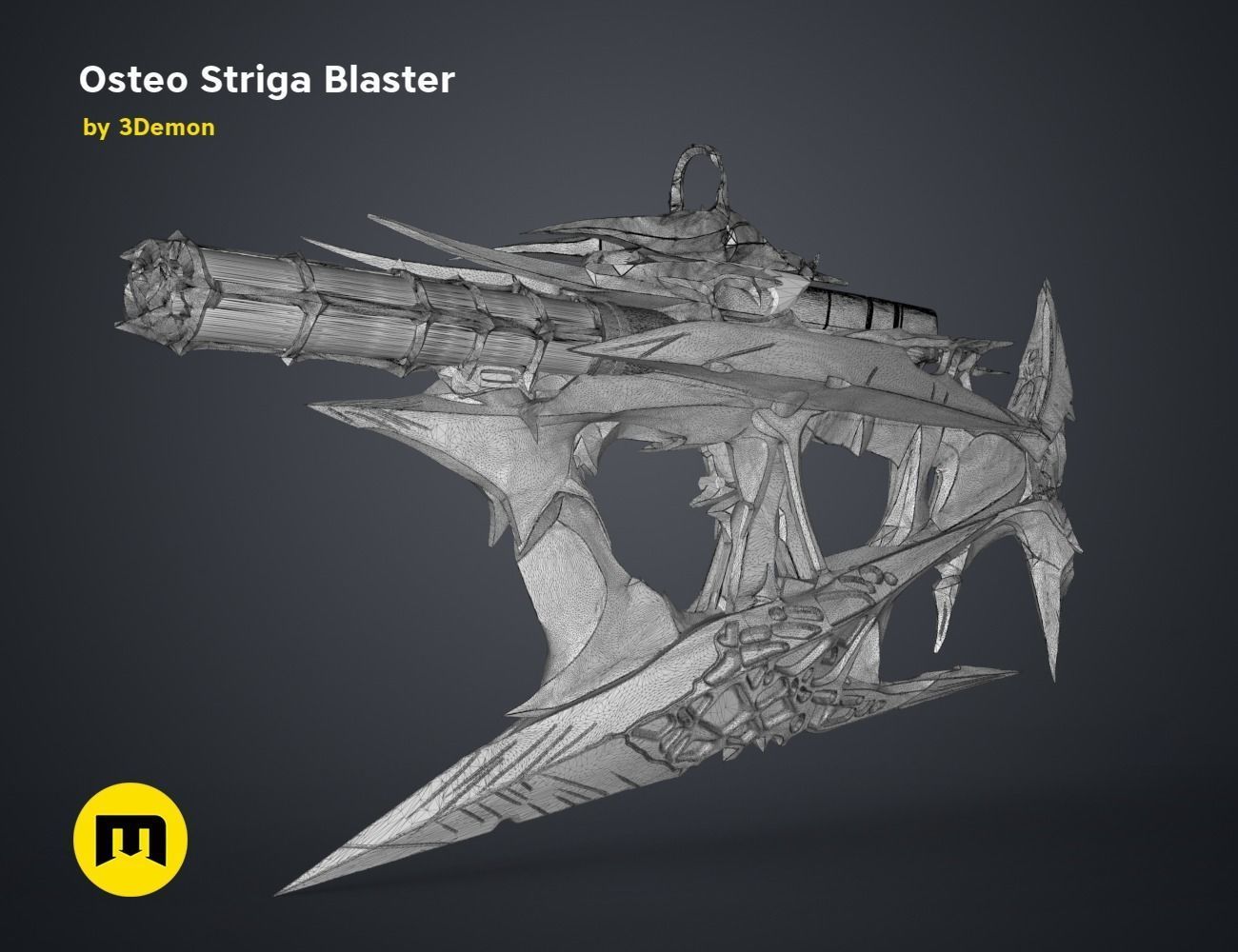 Osteo Striga Blaster 3D print model_11