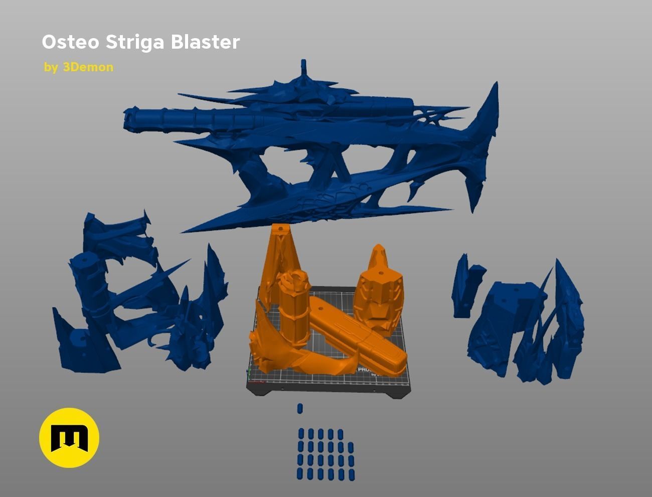 Osteo Striga Blaster 3D print model_7