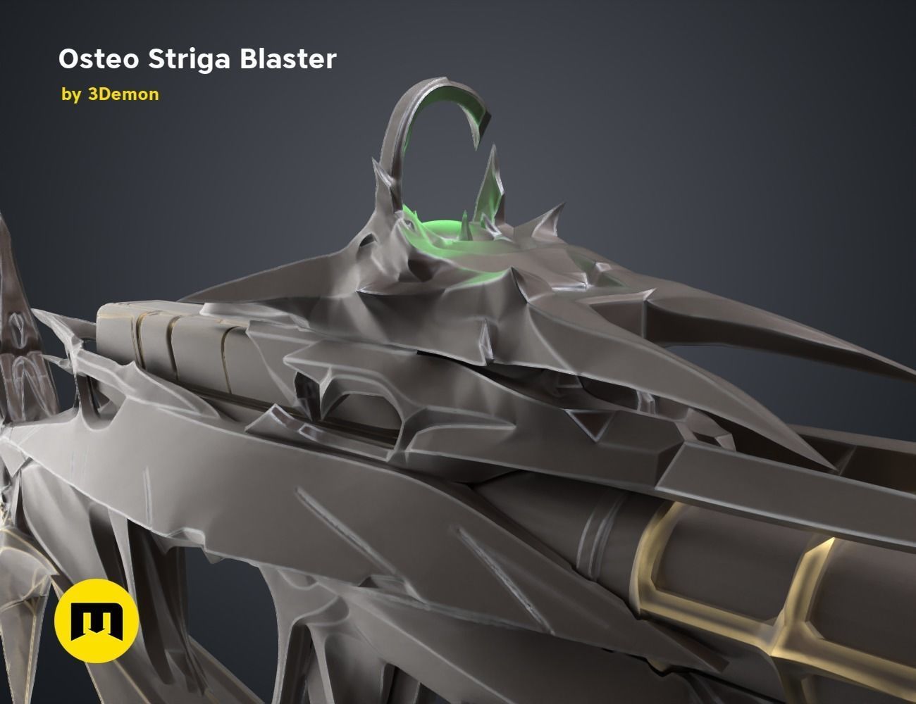 Osteo Striga Blaster 3D print model_5