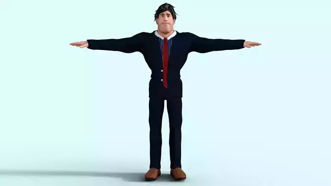 3D Cartoon Businessman