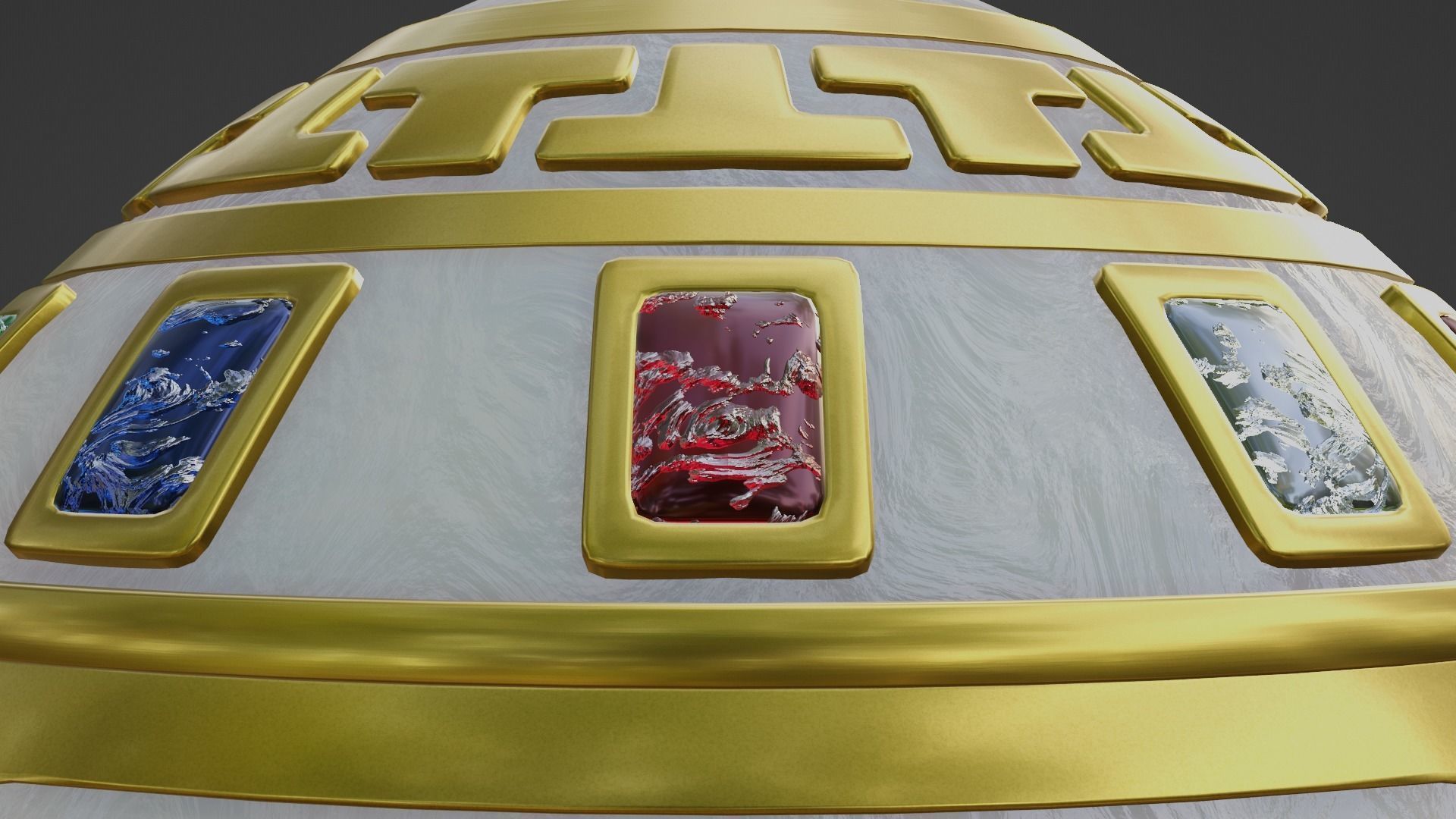 Faberge Egg - Ancient Greek Symbols 3D model_20