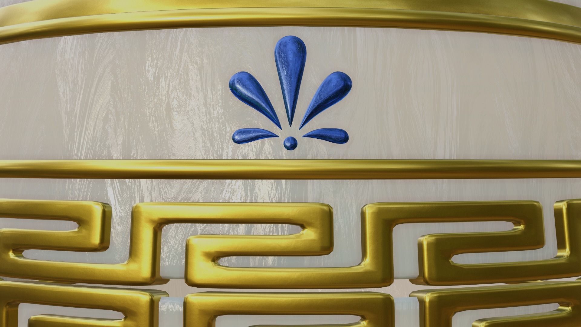 Faberge Egg - Ancient Greek Symbols 3D model_26