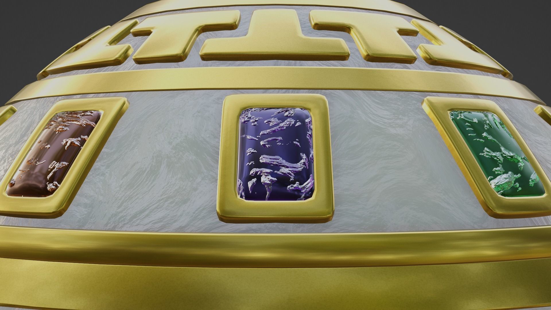 Faberge Egg - Ancient Greek Symbols 3D model_17