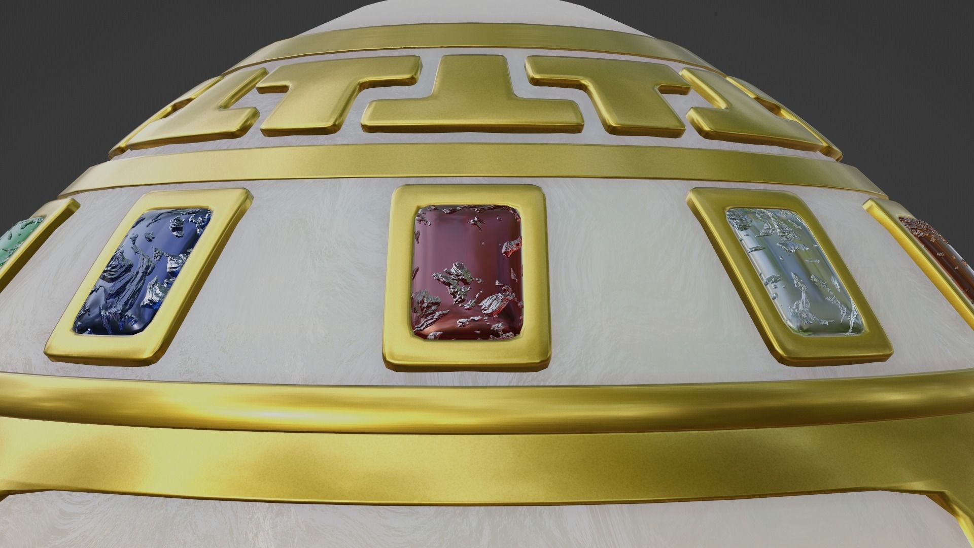 Faberge Egg - Ancient Greek Symbols 3D model_14