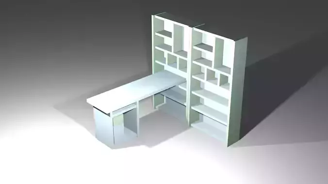 drawer bookshelf 3D model