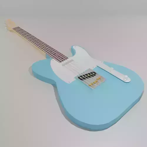  Electric guitar Telecaster  PBR low-poly game-ready