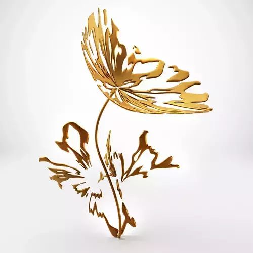 Abstract Sculpture Flower Bronze 