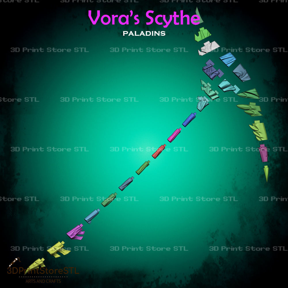 Vora Weapon Cosplay Paladins - STL File 3D print model_2