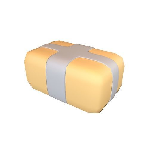 Shipping Box With Duct Tape v1 001 Free low-poly 3D model