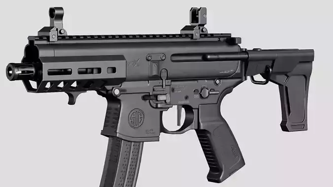 Sig MPX Low-poly 3D model