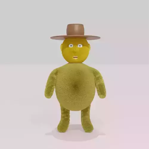 yellow men  PBR low-poly game-ready Low-poly 3D model
