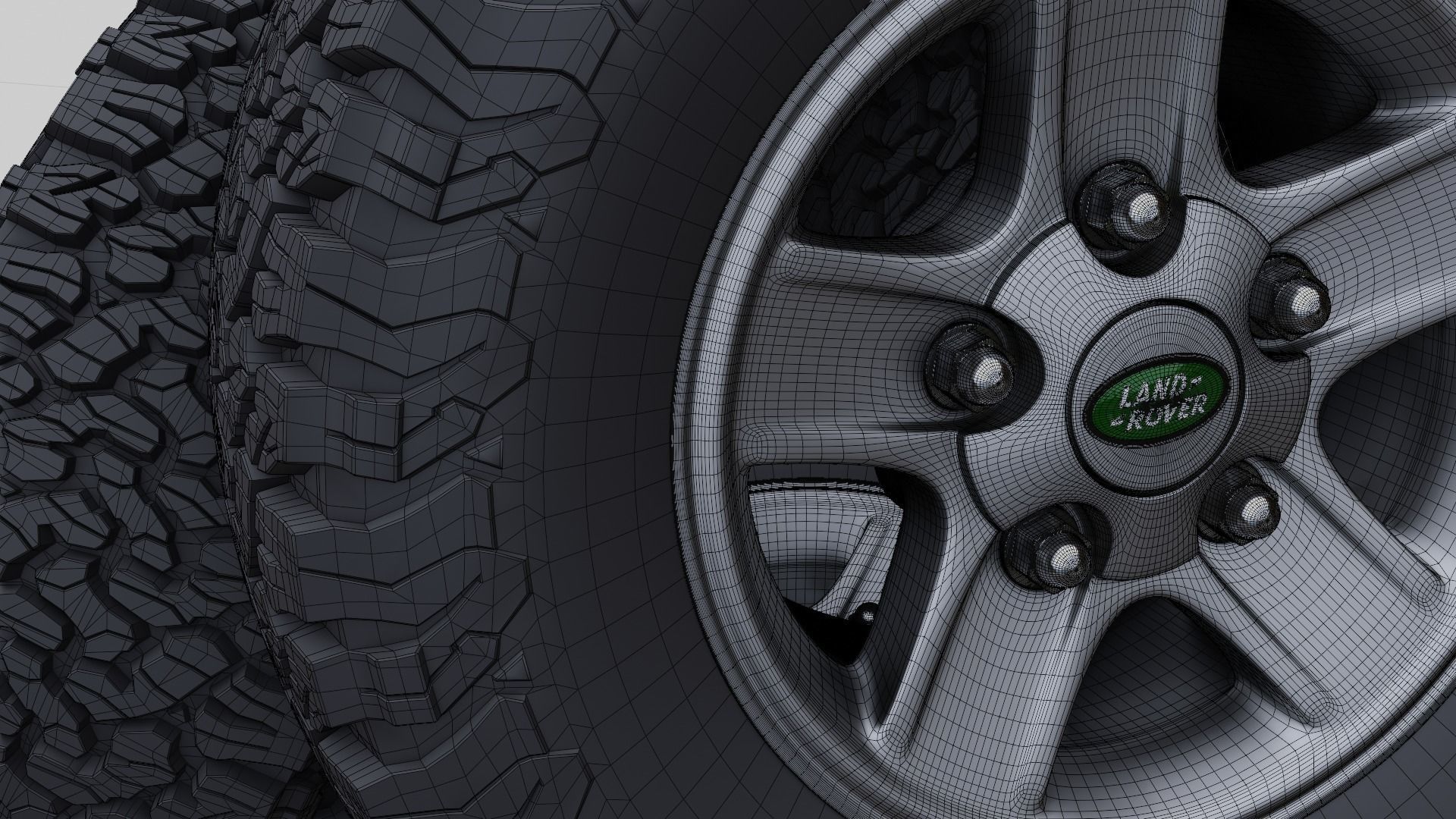 Defender Alloy Wheel 3D model_9