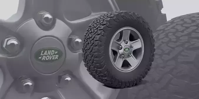 Defender Alloy Wheel 3D model