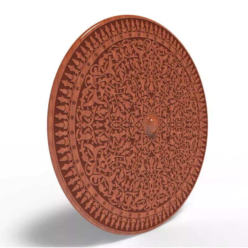 Wall panel stylized as Arabian Shield 3D model