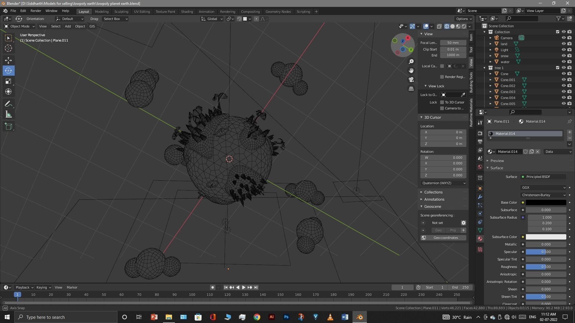 Earth planet  3D model_35