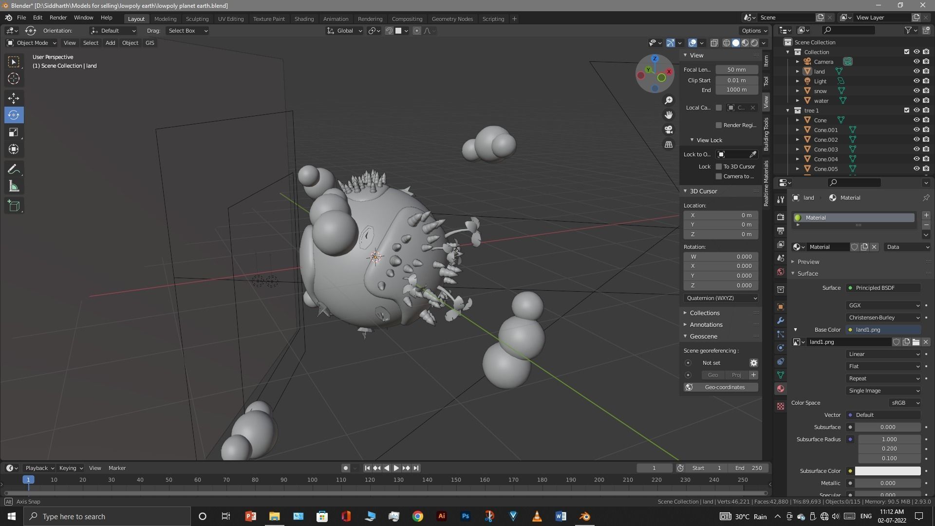 Earth planet  3D model_17