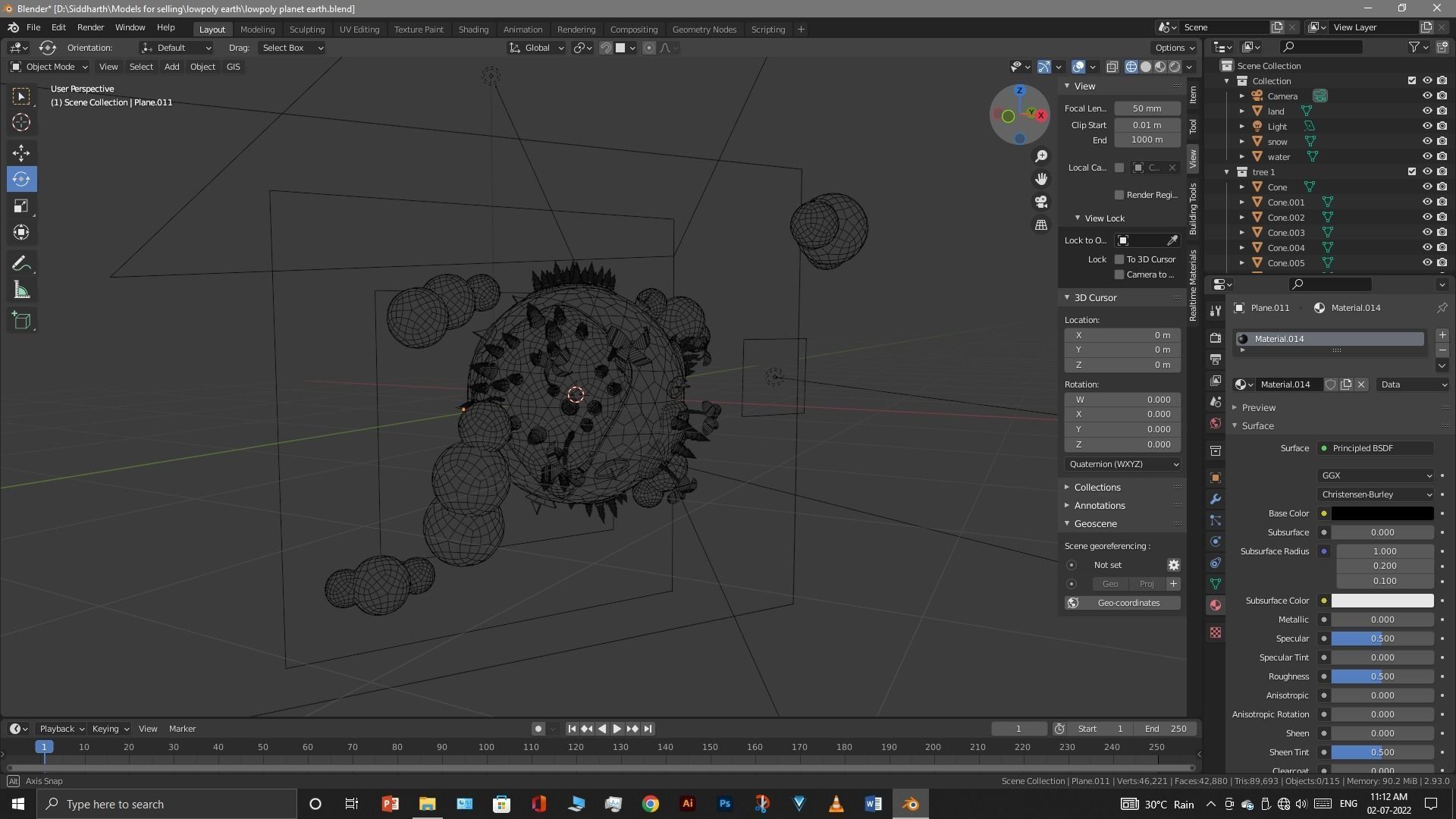 Earth planet  3D model_33