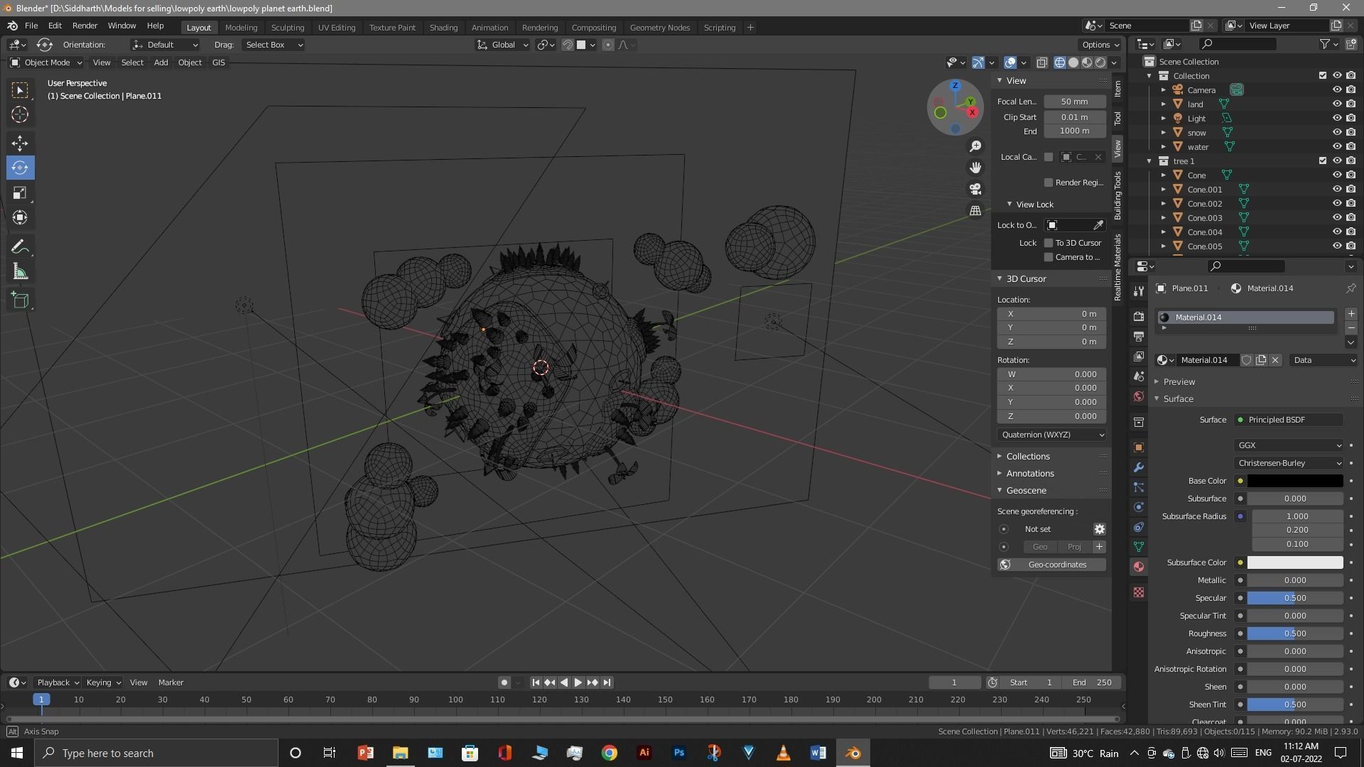 Earth planet  3D model_30