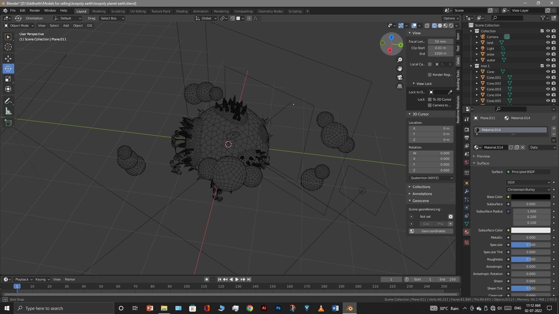 Earth planet  3D model_28