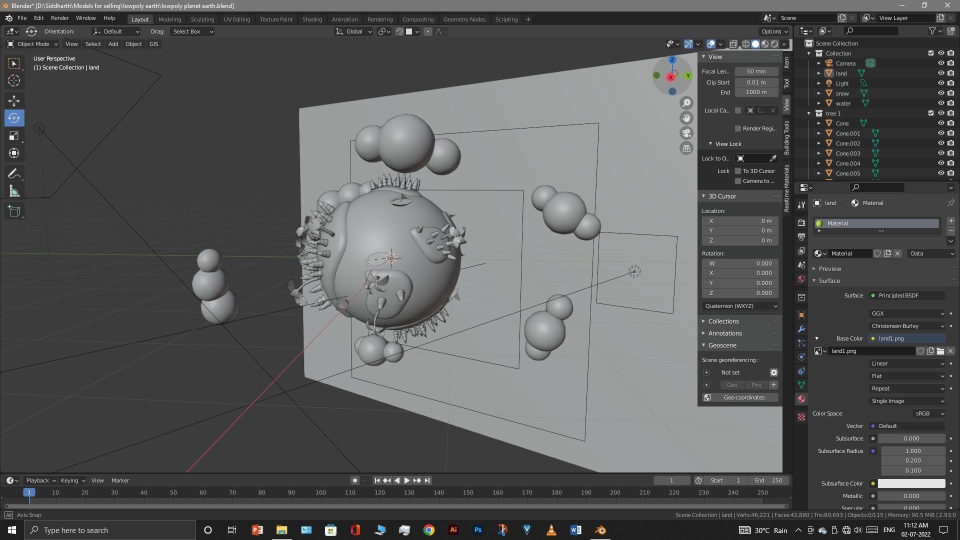 Earth planet  3D model_8