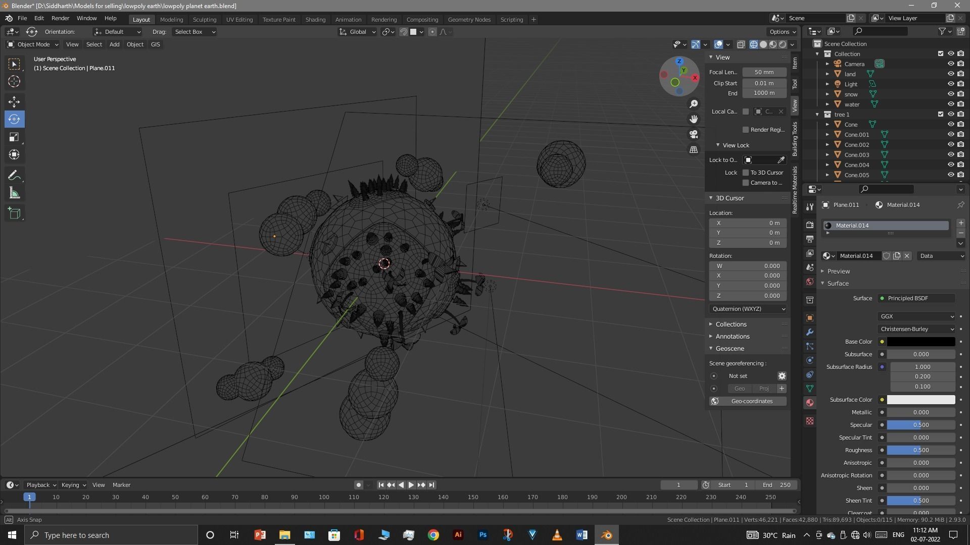 Earth planet  3D model_29