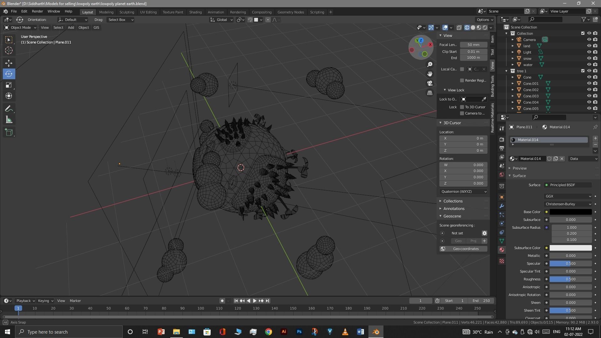 Earth planet  3D model_23