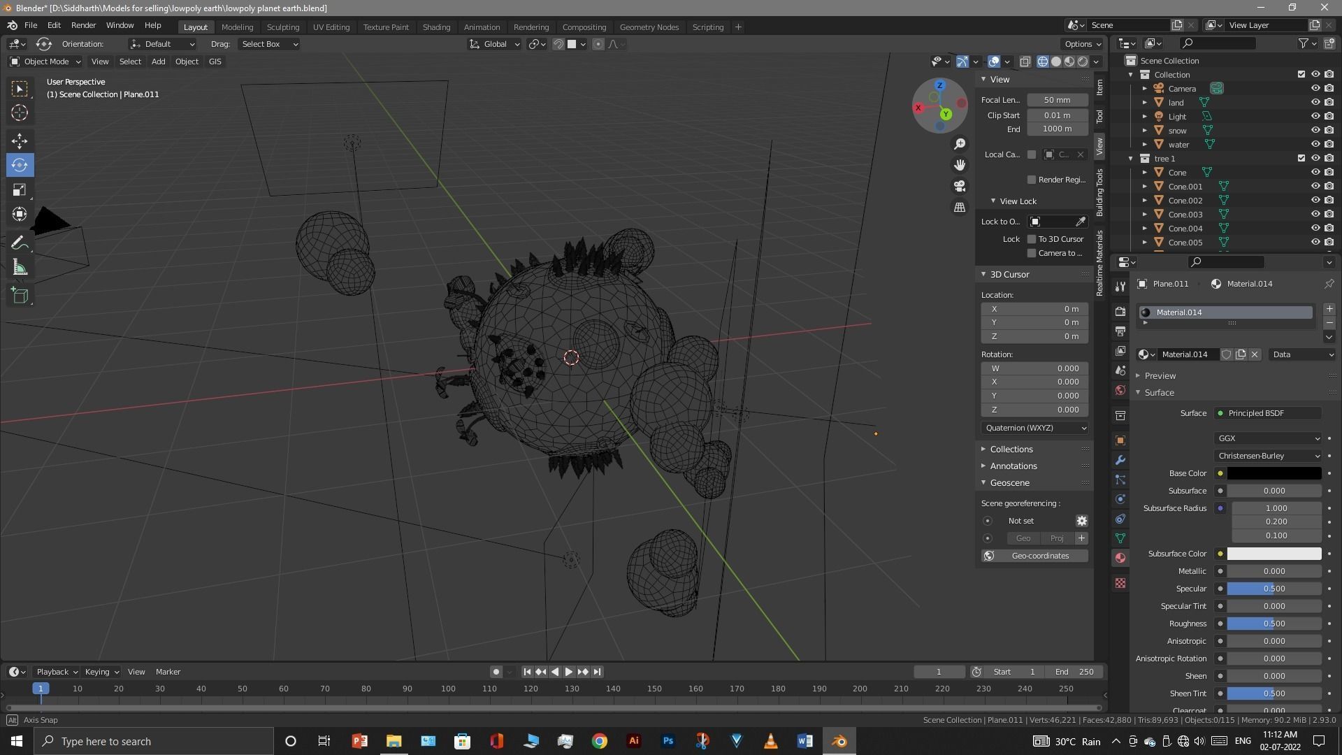 Earth planet  3D model_27