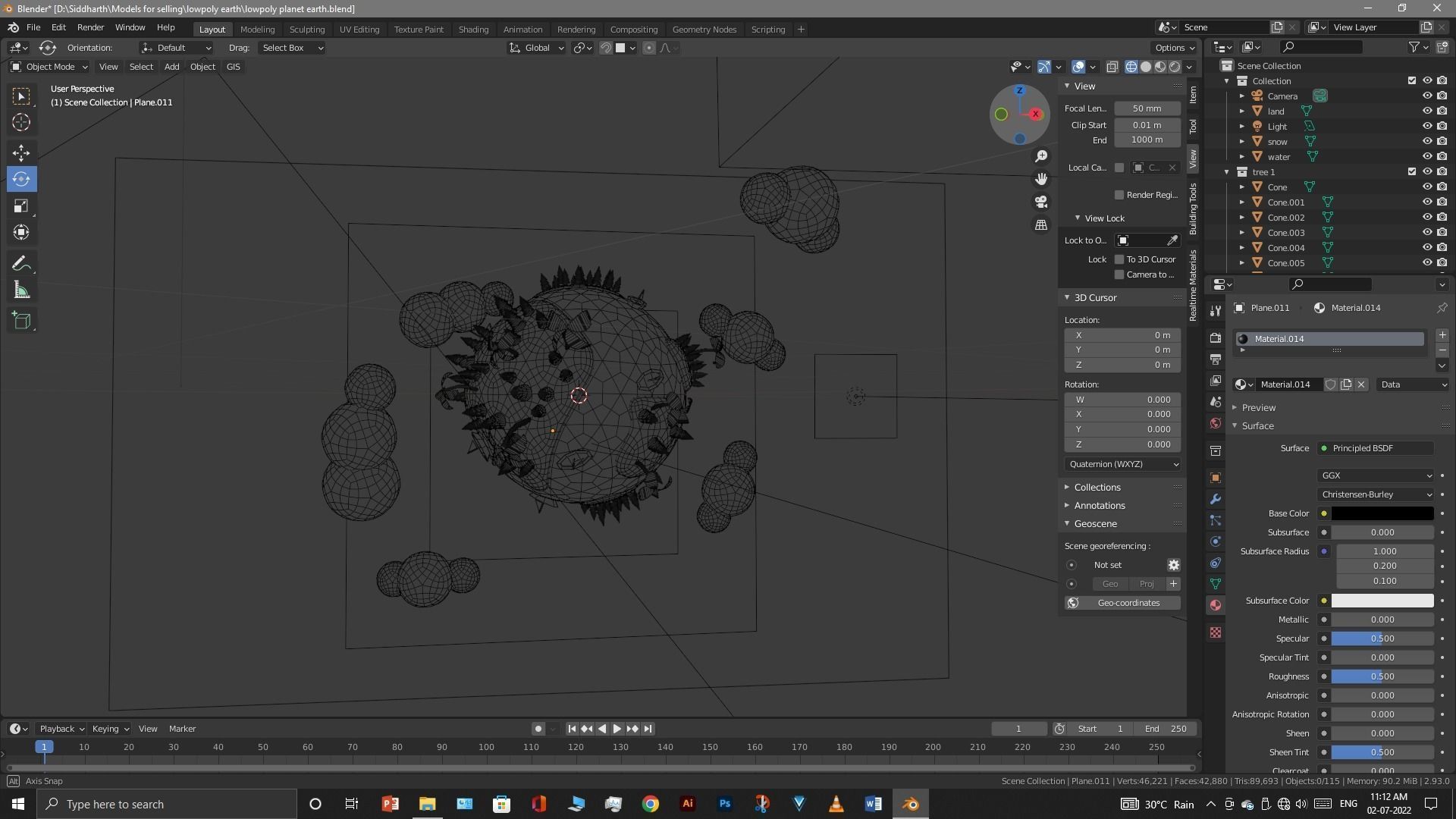 Earth planet  3D model_24
