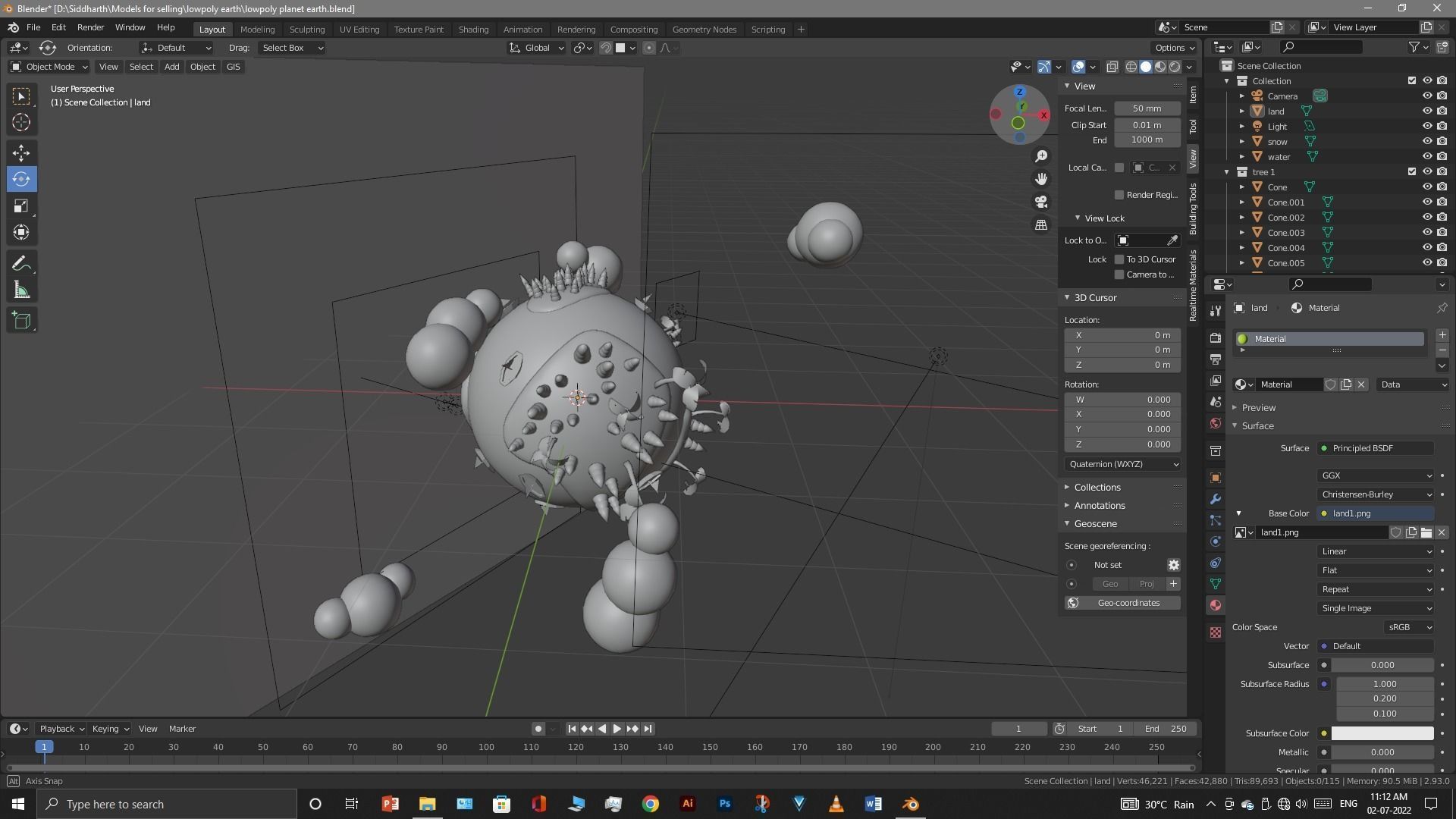 Earth planet  3D model_15