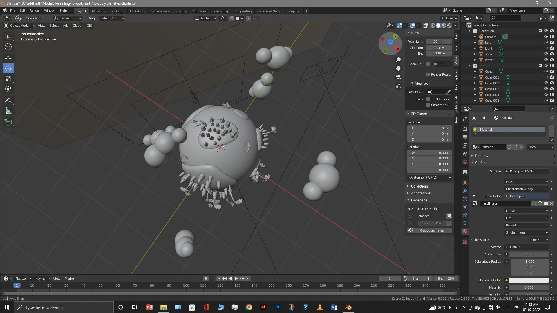 Earth planet  3D model_21