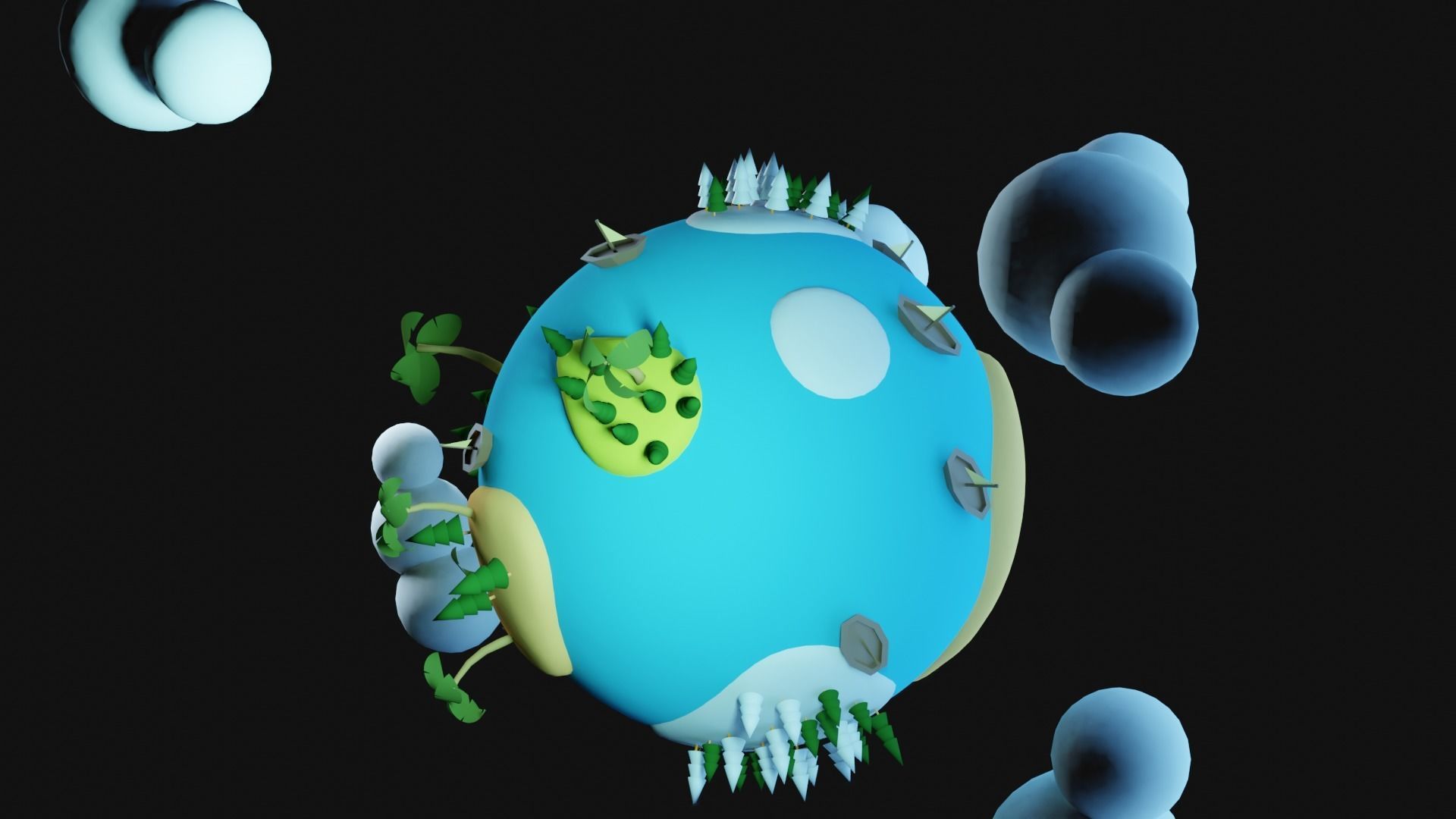 Earth planet  3D model_4