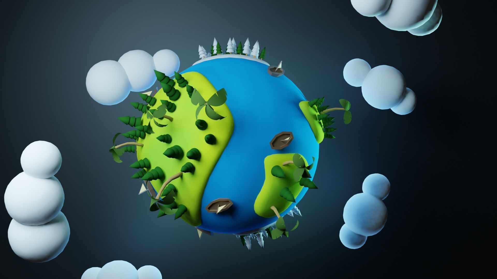 Earth planet  3D model_6