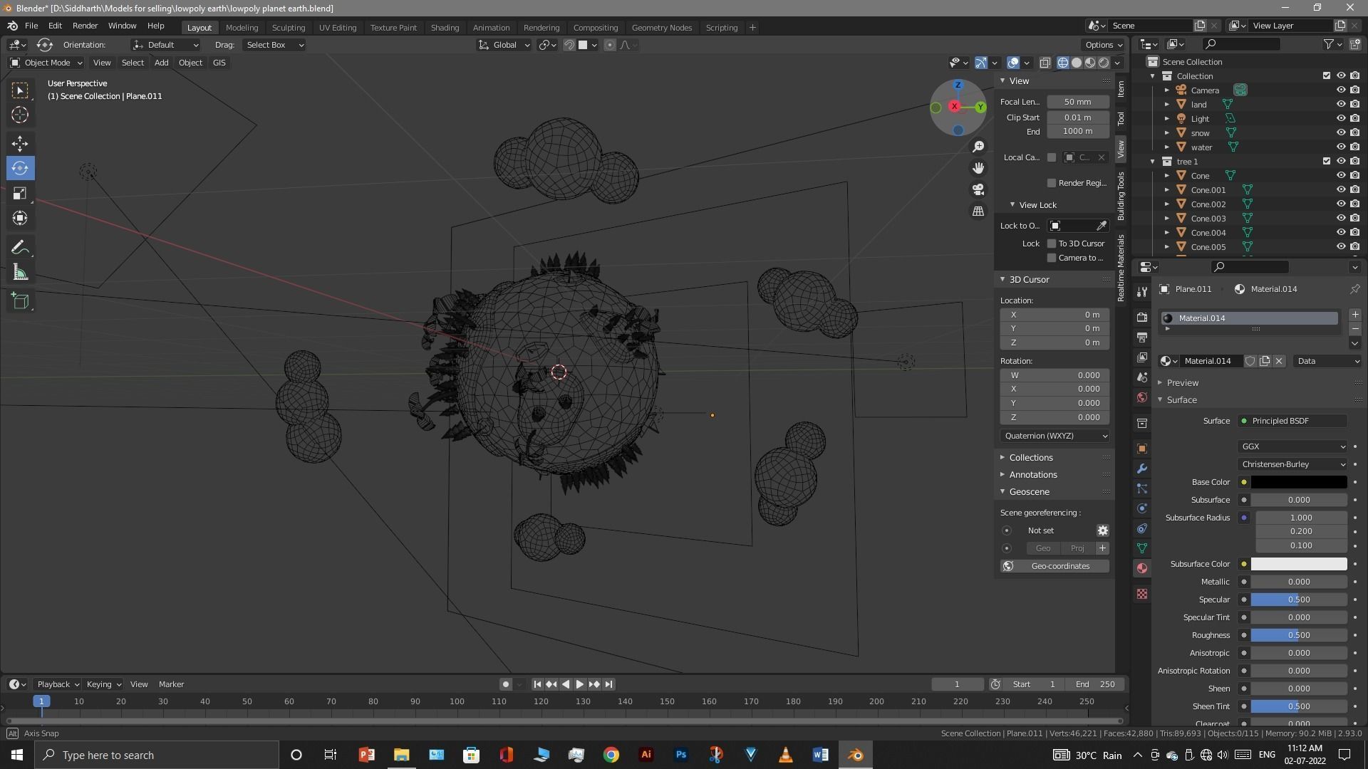 Earth planet  3D model_25