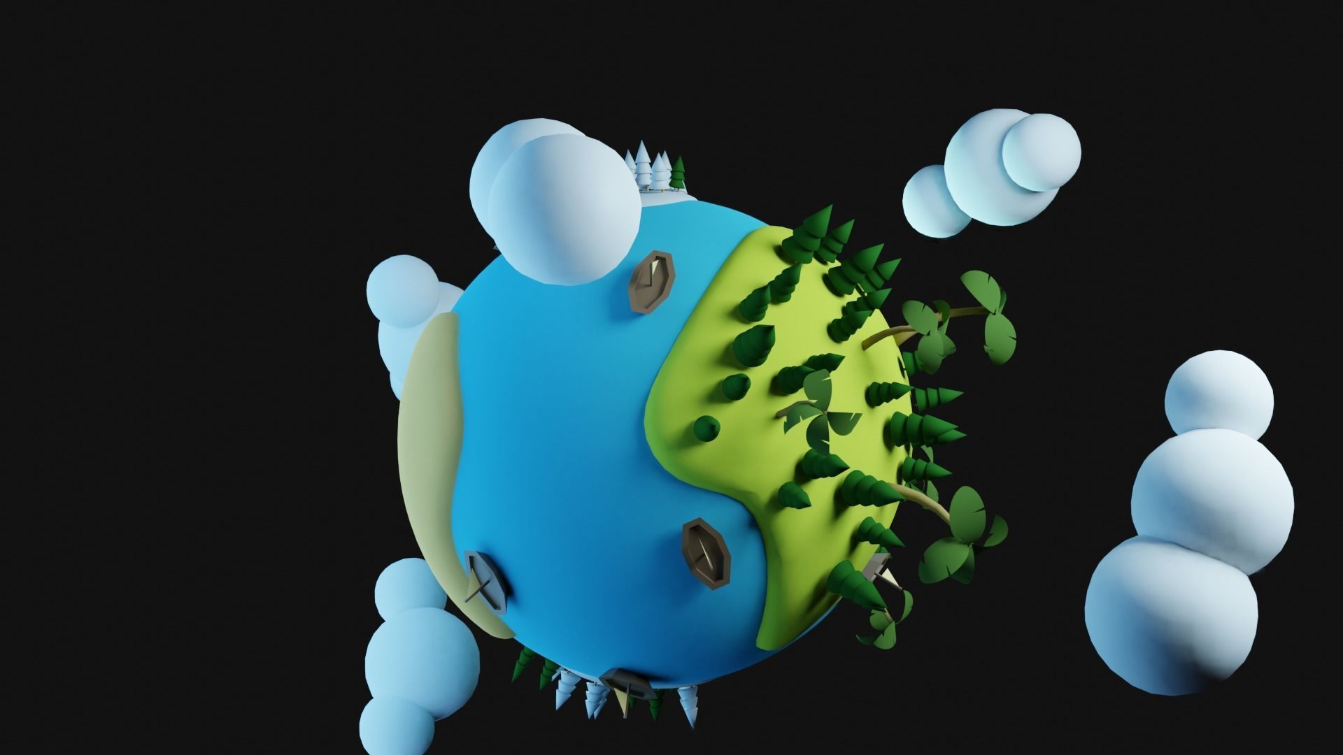 Earth planet  3D model_5