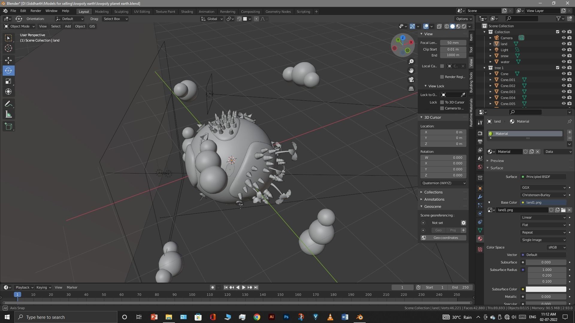 Earth planet  3D model_18
